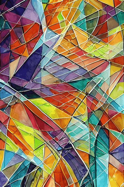 Geometric Abstract Painting · Creative Fabrica