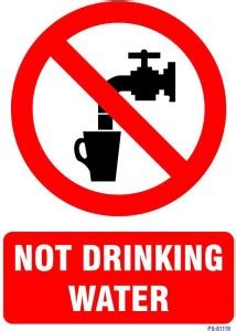 SignageShop Not Drinking Water Emergency Sign Price in India - Buy ...