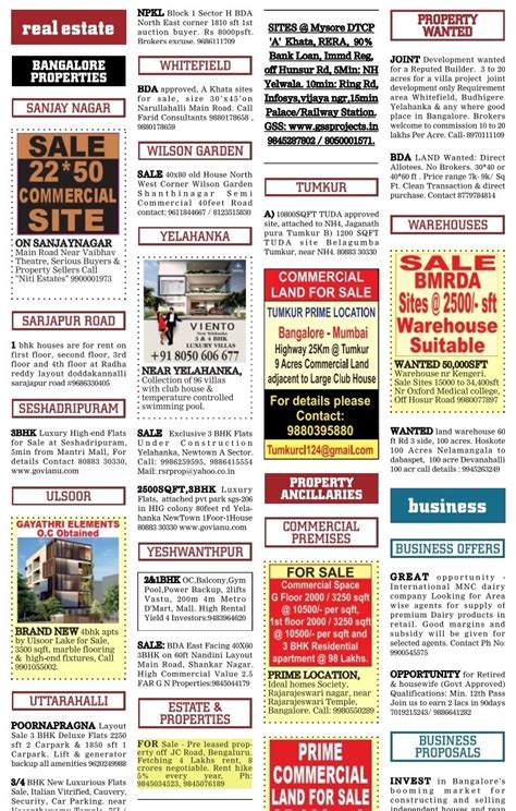 Image result for Classified Ads Example