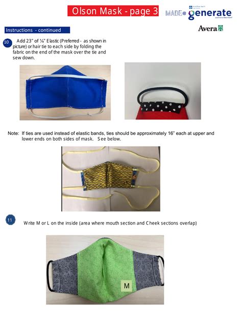 Olson Extra Large Mask Printable Pattern 的图像结果