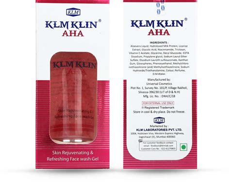 Buy KLMKLIN AHA FACE WASH TUBE OF 100 ML Online & Get Upto 60% OFF at ...