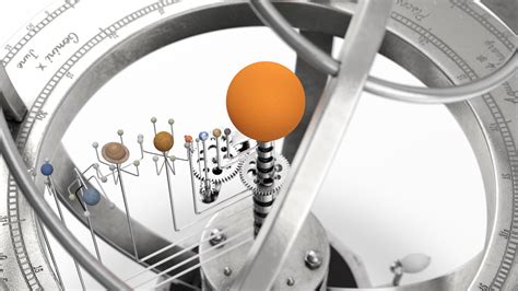 Silver Solar System Orrery with Marble Base Rigged for Maya 3D model ...