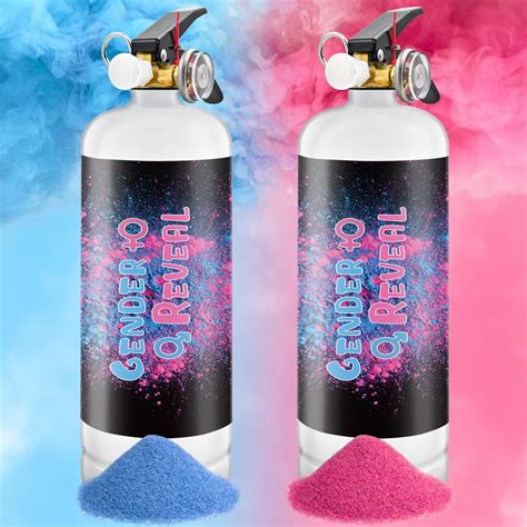 Amazon.com: Gender Reveal Fire Extinguisher Pink or Blue 2Pack Large ...