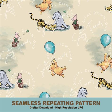 Classic Winnie-the-pooh Seamless Pattern, Tigger, Vintage Pooh, Winnie ...