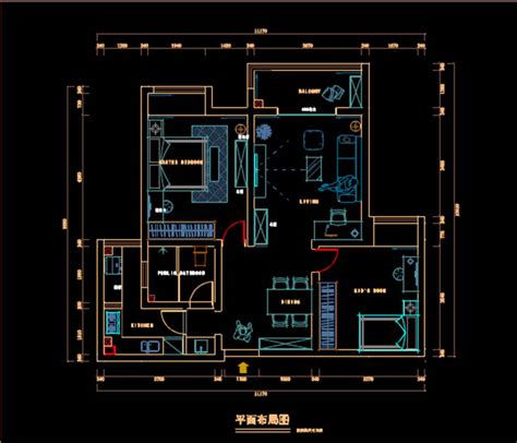 家装CAD图纸[134],现代简约140㎡三室CAD施工图 雅戈尔未来城-齐生设计职业学校