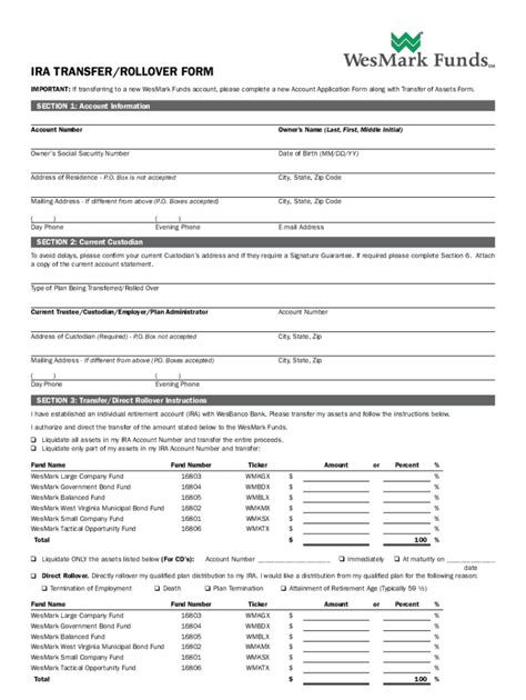 Fillable Online DIRECT ROLLOVER FORM - INDIVIDUAL RETIREMENT ... Fax ...