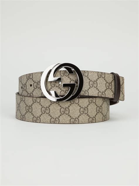 Lyst - Gucci Monogram Belt in Natural for Men