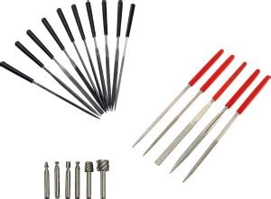 Digital Craft 10Pc 4x160 Needle File Set,6Pc HSS Rotary Burs Set,5Pc ...