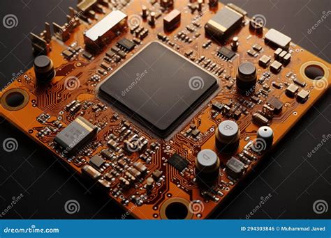Essential Components are Missing from the Incomplete Top View of the PCB Stock Illustration ...