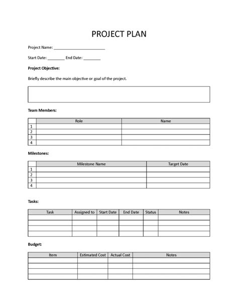 Project Plan 的图像结果