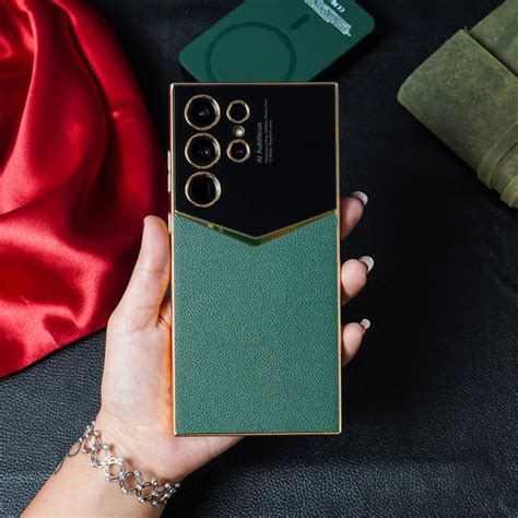 Royal Gold Plated Luxury Leather Case For Galaxy S23 Ultra – PERFECTCASE.IN