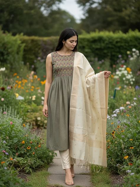 Art Silk Self Design Dupatta –Rangita