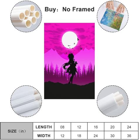 Buy Genshin Impact Poster Anime Art Painting Mural (8)Canvas Posters ...