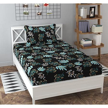 Buy RajasthaniKart Pure Cotton 144 TC Single Size Bed Sheet with 1 ...