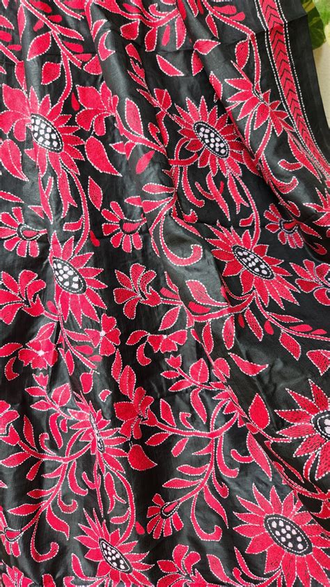 Black dupatta kantha kantha dupatta dupattas silk designer look – VIVARANG