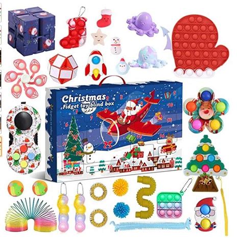 25pc Fidget Advent Calendar 2021,Christmas Countdown Calendar,Fidget ...