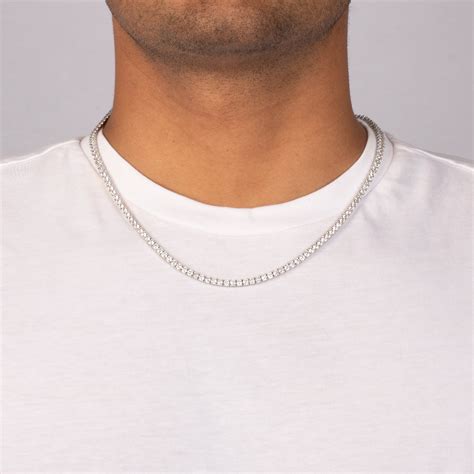 3MM TENNIS CHAIN - WHITE – hypejewelleryin