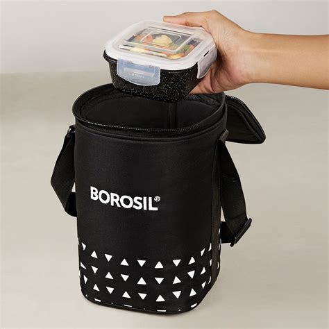 Buy Kube Black Glass Lunch Box, Square x 3 (Tall) at Best Price Online ...