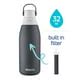 Brita Premium Stainless Steel Leak Proof Filtered Water Bottle, Carbon ...