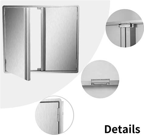 Buy Outdoor Kitchen Doors 24 W X 24 H Inch BBQ Double Access Door, 304 ...