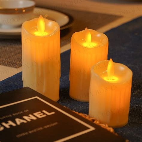 Buy Dripping Wax LED Candles (Set of 3) Online in India - Mypoojabox.in