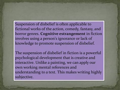 Willing suspension of disbelief by samuel taylor coleridge | PPTX