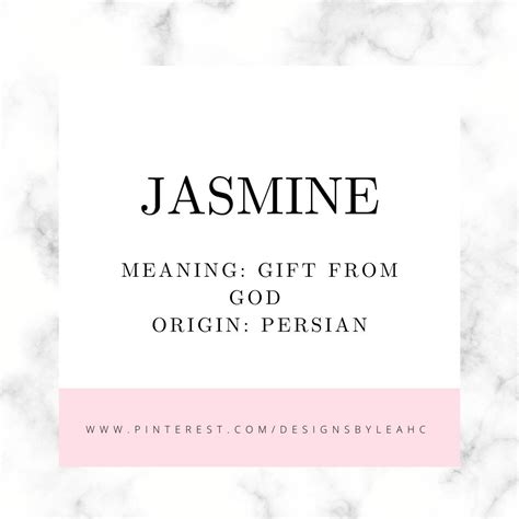 Beautiful Baby Girl Name: Jasmine