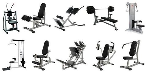 gym equipment names