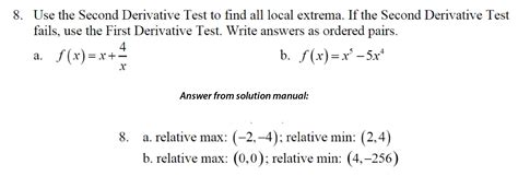 Image result for Second Derivative Test