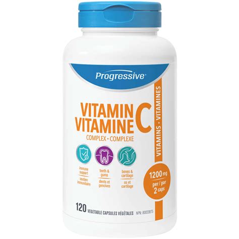 Progressive Vitamin C Complex 600 mg Capsules for Immune Support, Bone & Cartilage Health - CTC ...
