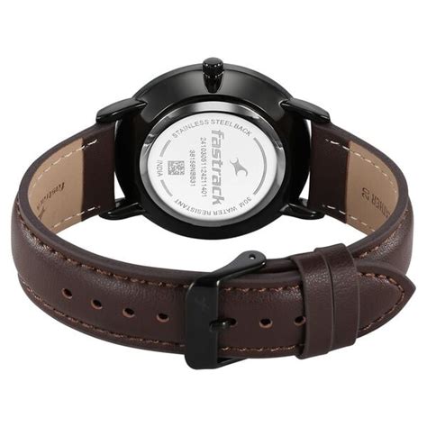 Buy Online Fastrack Stunners X Quartz Analog Beige Dial Leather Strap ...