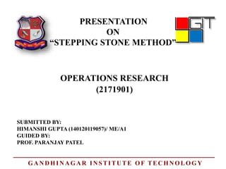 Stepping Stone Method Examples 的图像结果