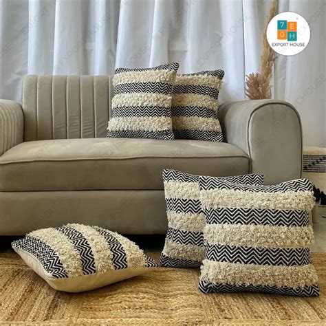 16x16 Inch Cotton Boho Cushion Cover: Elevate Your Modern Living Space ...