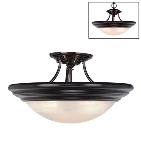 Cascadia Lighting Tertial 1-Light 17-in Oiled Burnished Bronze Flush ...