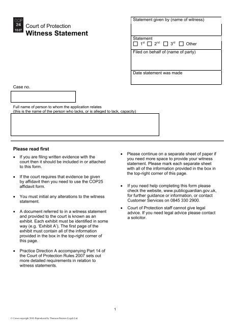 Example Witness Statement UK 的图像结果
