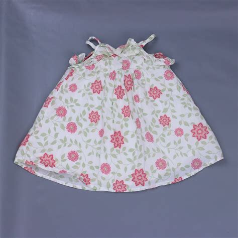 Pre-Owned Gap Girls White | Pink| Green Dress size: 3-6 Months ...