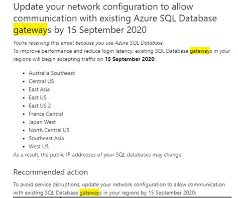 Azure SQL Gateway 的图像结果