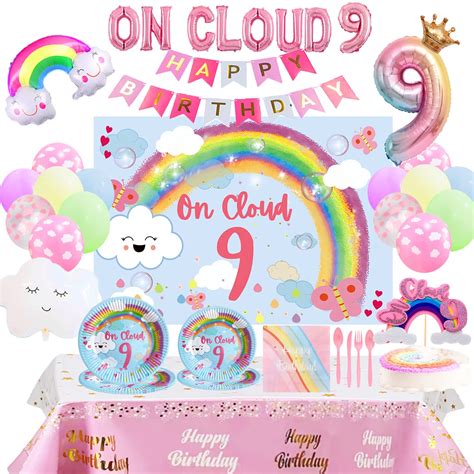 Buy On Cloud 9 Birthday Party Decorations,On Cloud 9 Balloons,On Cloud ...