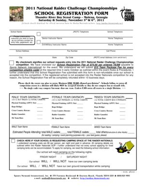 Fillable Online 2011 RAIDER NATIONALS REG FORM.doc Fax Email Print ...