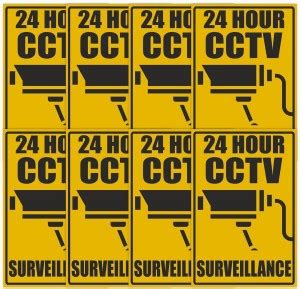 CVANU CCTV Sign Sticker Emergency Sign Price in India - Buy CVANU CCTV ...