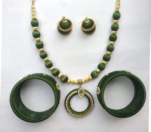 Ash Crafts Dori Green Jewellery Set Price in India - Buy Ash Crafts ...