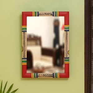 ExclusiveLane Warli Hand-painted Wall Mirror In Pine Wood (10 Inch ...