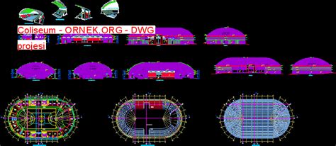 Coliseum dwg projesi - Autocad Projeler