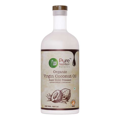 Pure Nutrition: Cold Pressed Raw Virgin Coconut Oil - Glass Bottle 500ml