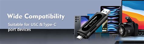 Kinsound 4 in 1 SD & TF Card Reader with Type-C & USB Ports, Portable ...