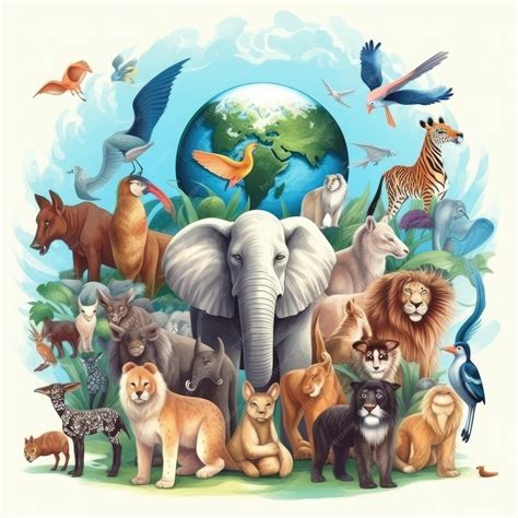 Illustration of ecosystem environmental earth world wildlife animal day ...