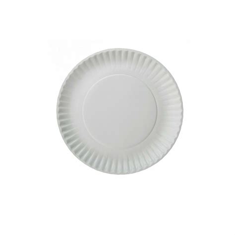 White Uncoated Paper Plate – Goboxad