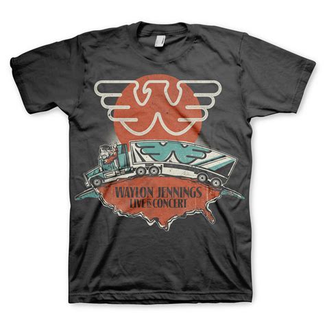 Waylon Jennings Tour T Shirts