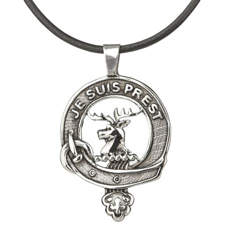 Outlander Clan Fraser Anhänger - Clanmotto „Je Suis Prest ...