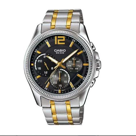 Casio Men's Enticer M E305HSG 1AVIF A1663 Two Tone MultiDial Watch